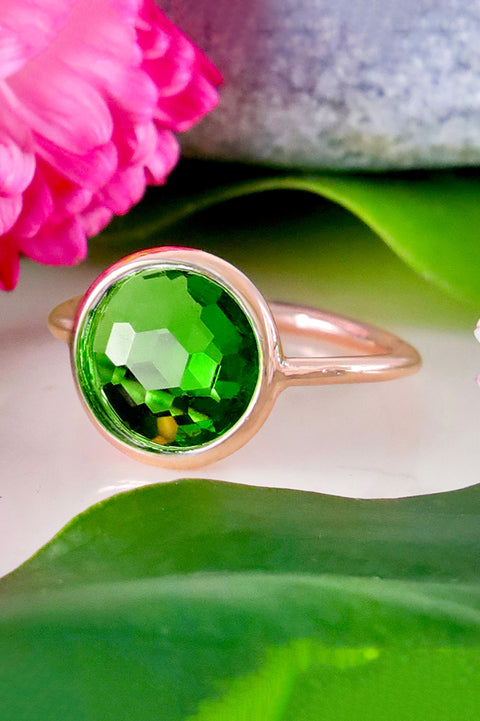 Emerald Crystal Lollipop Ring - SF