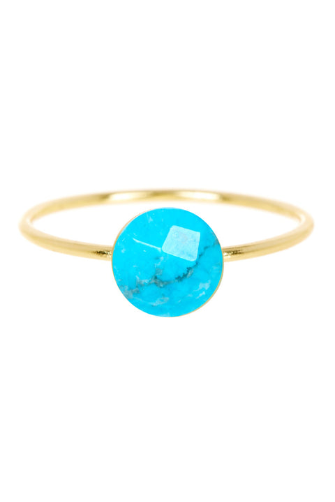 Turquoise Round Ring - GF