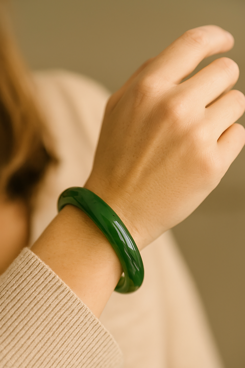 Premium Natural Hetian Jade Bangle