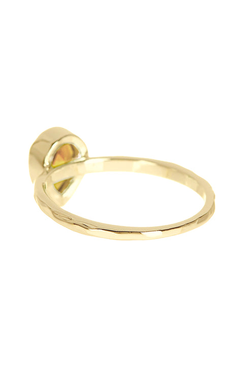 Citrine Cubic Zirconia Pear Shaped Ring - GF