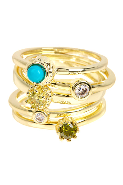 CZ Stack Ring Set - GF