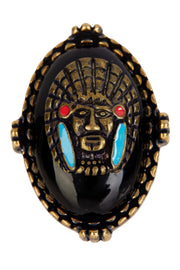 Antique Indian Chief Statement Ring - AG
