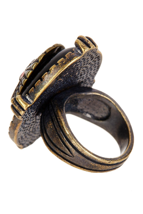 Antique Indian Chief Statement Ring - AG
