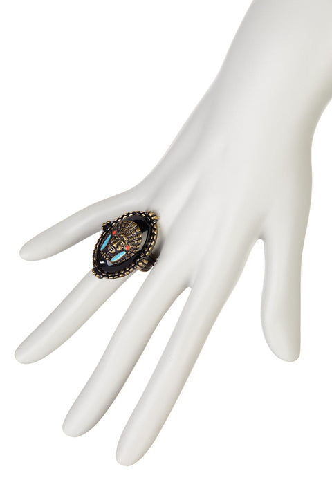 Antique Indian Chief Statement Ring - AG
