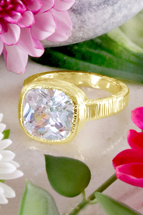 CZ Square Ring - GF