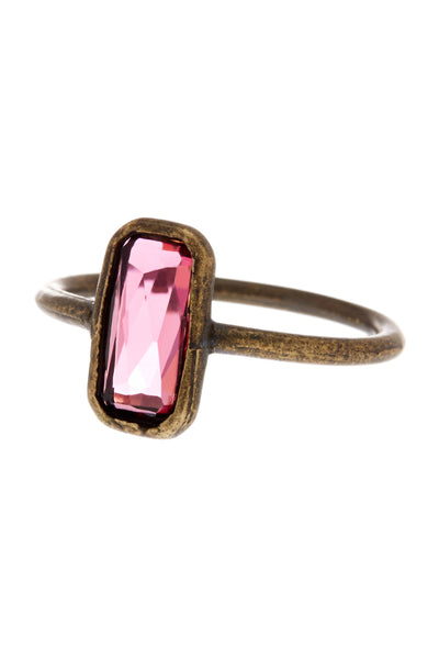 Raspberry Crystal Mon Petit Amor Ring - BR
