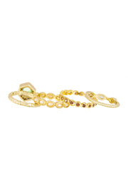 Peridot Crystal Stack Ring Set - GF