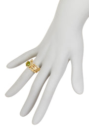 Peridot Crystal Stack Ring Set - GF