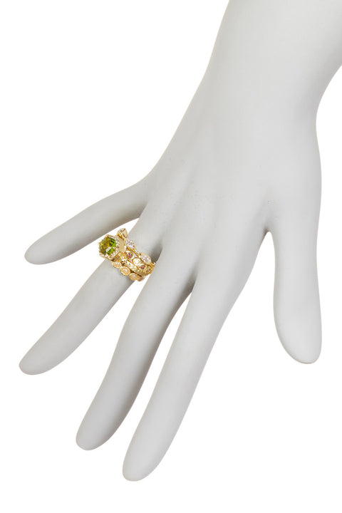 Peridot Crystal Stack Ring Set - GF
