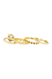 Lavender Crystal Stack Ring Set - GF