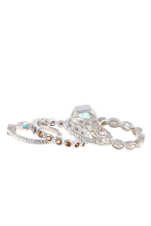 CZ Stratos Stack Ring Set - SF