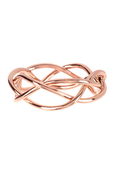 Rose Gold Tone Wave Ring - SF