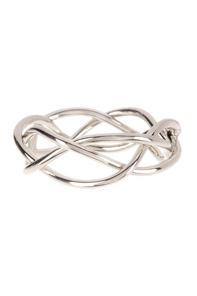 Silver Tone Wave Ring - SF