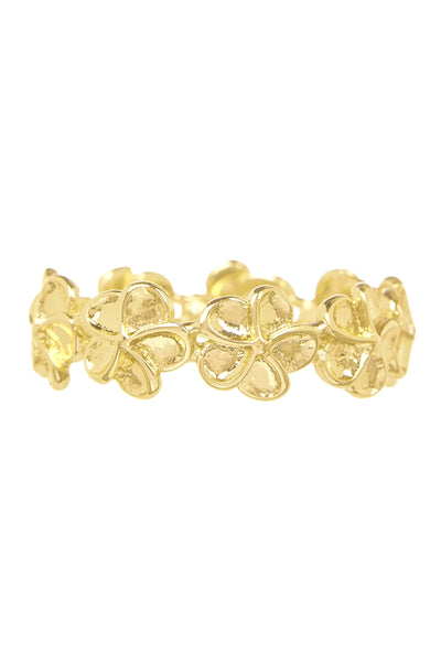 14k Gold Plated Daisy Band Ring - GF