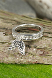 Angel Wing Moveable Charm Ring - SF