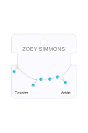 Turquoise Tucson Anklet In Silver - SF