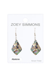 Abalone Shell Drop Earrings - SF