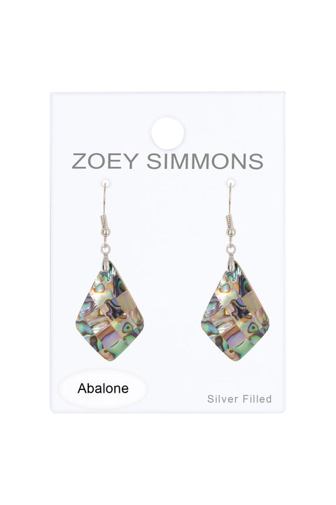 Abalone Shell Drop Earrings - SF