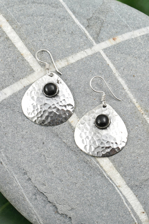 Black Onyx & Drop Earrings - SF