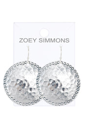Hammered Disc Earrings - SF