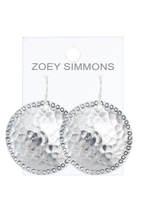 Hammered Disc Earrings - SF
