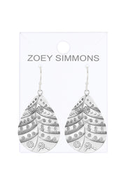 Hammered Floral Earrings - SF