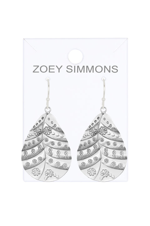 Hammered Floral Earrings - SF