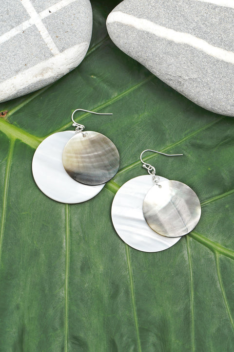 Abalone & Mother Of Pearl Drop Earrings - SF