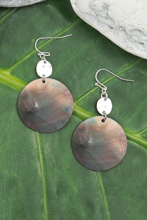 Abalone Disc Earrings - SF