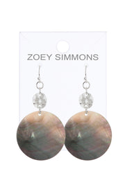 Abalone Disc Earrings - SF
