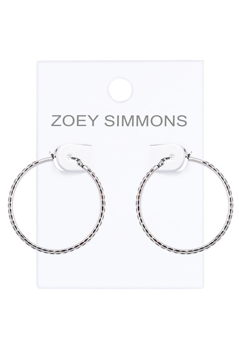 1.5" Dia. Patterned Hoop Earrings - SF