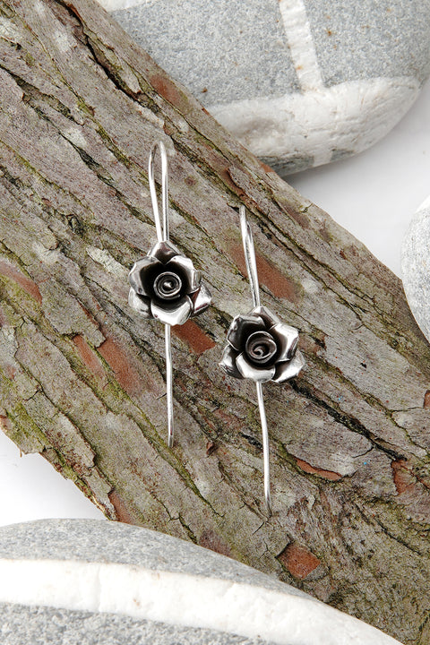 Rose Threader Earrings - SF