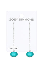 Turquoise Heather Drop Earrings - SF
