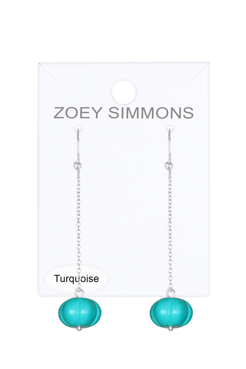 Turquoise Heather Drop Earrings - SF