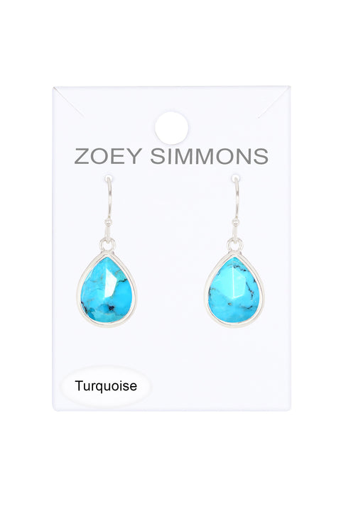 Turquoise Teardrop Earrings - SF