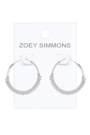 Sterling Silver Olivia Hoop Earrings - SS