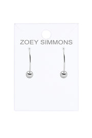 Ball Drop Slide Thru Earrings - SF