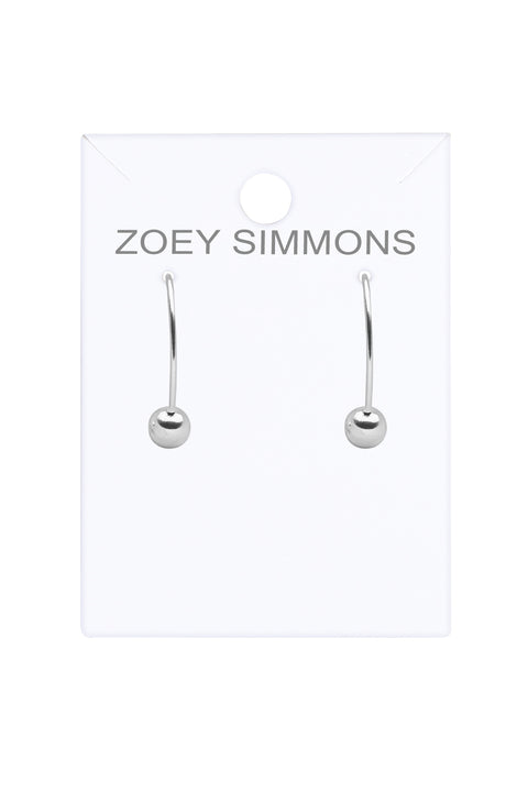 Ball Drop Slide Thru Earrings - SF