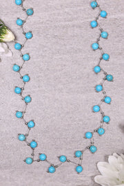 Turquoise & Silver Plated Necklace - SF