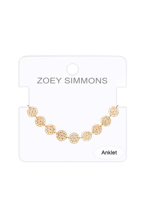 Filigree Pattern Anklet - GF