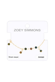 Mixed Jasper Beaded Serena Anklet - GF