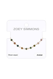 Mixed Jasper Beaded Anklet - GF