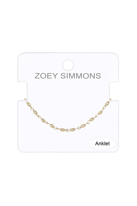 Jessica With Bead Detail Anklet - GF