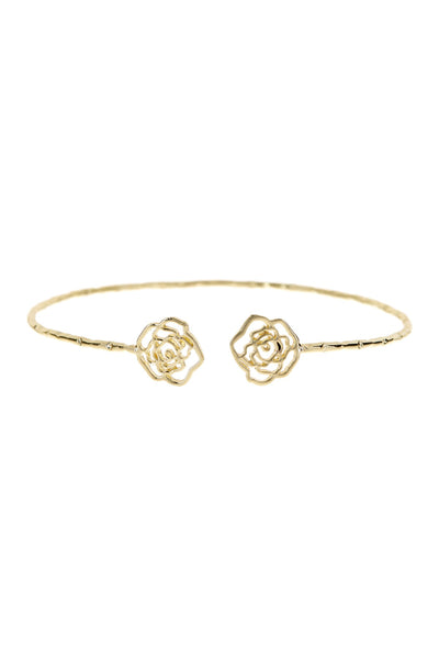 Rose Charm Cuff Bracelet - GF