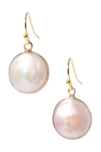 Mother Of Pearl Drop Earrings - GF