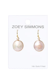 Mother Of Pearl Drop Earrings - GF