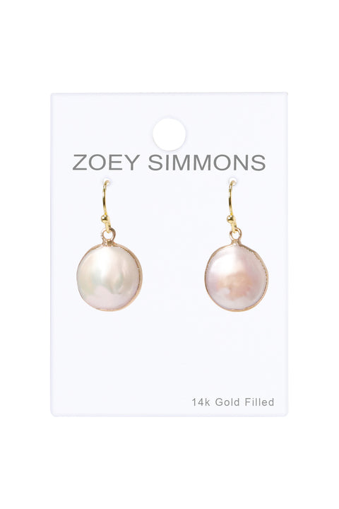 Mother Of Pearl Drop Earrings - GF