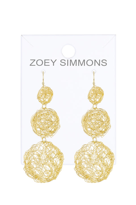 Handmade Wire Wrapped Statement Earrings - GF