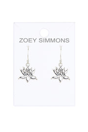 Lotus Flower Drop Earrings - SF