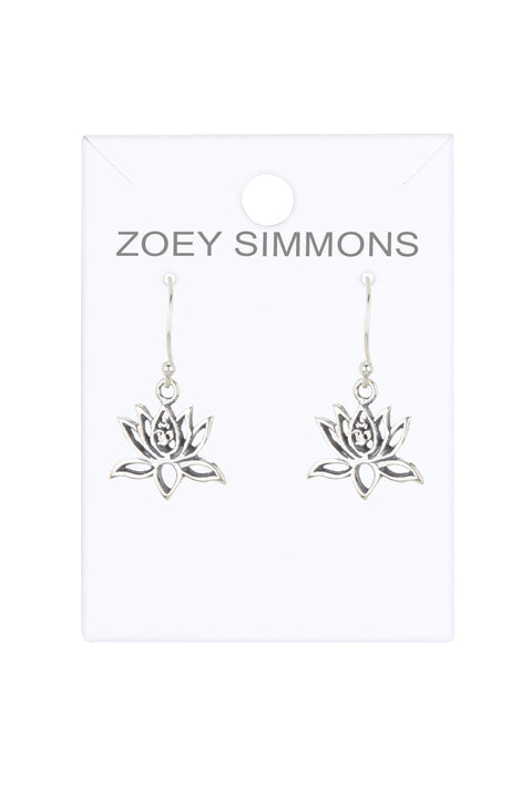 Lotus Flower Drop Earrings - SF